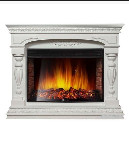 Электрокамин Electrolux EFP/P-3320RLS с порталом Firelight Perfetto R 30 белый