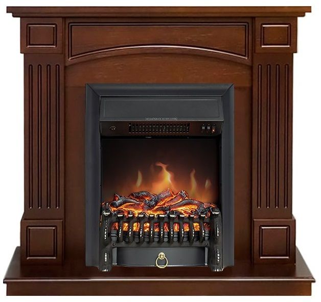 Электрокамин Royal Flame Boston Темный дуб с очагом Fobos FX Brass/Black