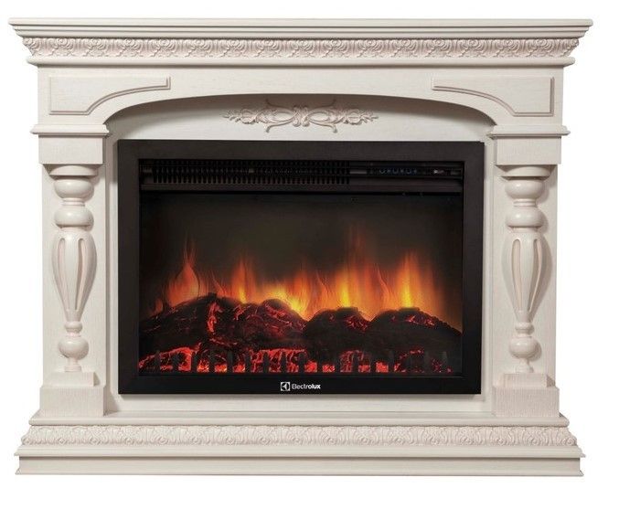 Электрокамин Electrolux EFP/P-3020LS с порталом Firelight Perfetto R 30 белёный дуб