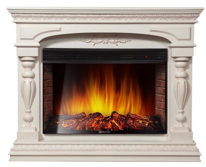 Электрокамин Electrolux EFP/P-3320RLS с порталом Firelight Perfetto R 30 белёный дуб