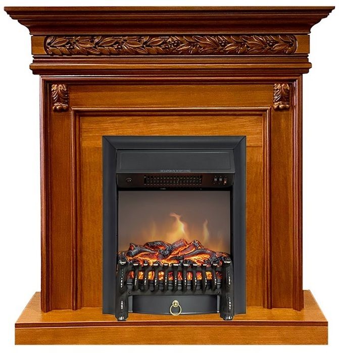 Электрокамин Royal Flame Valletta Орех с очагом Fobos FX Black/Brass