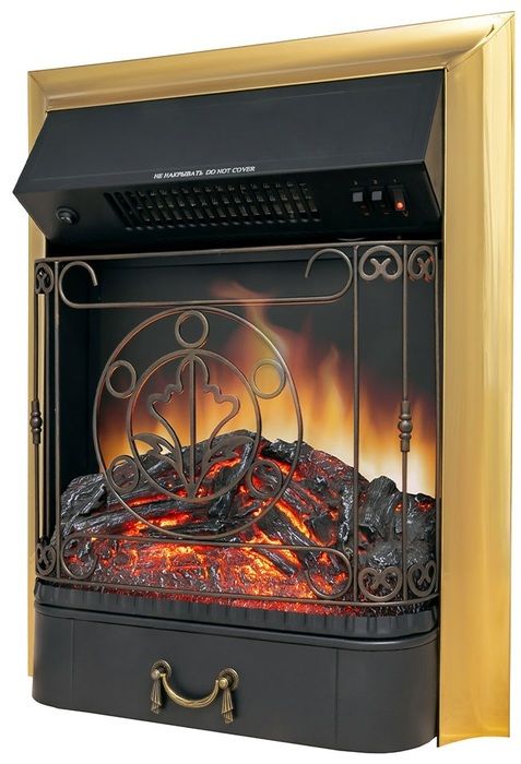 Электрокамин Royal Flame Boston Темный дуб с очагом Majestic FX Brass фото#10