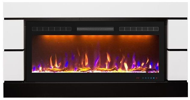 Электрокамин Royal Flame Modern (белый с черным) с очагом Crystal 40 RF