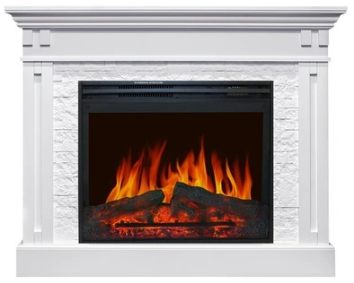 Электрокамин Royal Flame Cambridge камень белый с очагом Jupiter FX New