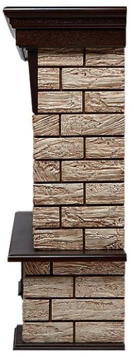 Электрокамин Electrolux EFP/P-2520LS с порталом Firelight Forte Wood 25 камень коричневый, шпон темный дуб фото#4
