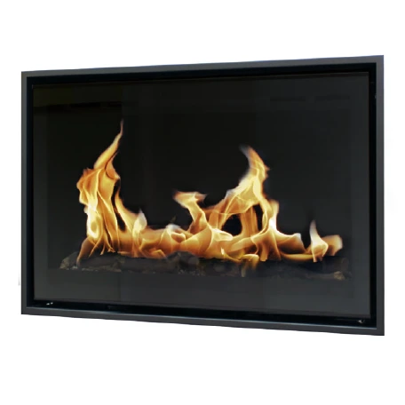 Встраиваемый газовый камин Karma STYLE Slim line 15 anthracite metallic