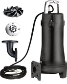 Фекальный насос LEO 50SWP12-22-3/QG, (380В, 3кВт, 26м3/ч, H-26м, d патр.50мм, до 5мм)