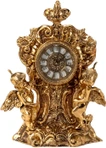 Часы без проекции Virtus TABLE CLOCK TWO ANGELS WITH WINGS BRONZE