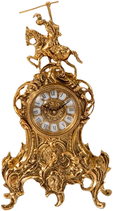 Часы без проекции Virtus TABLE CLOCK RIBBON HORSE BRONZE