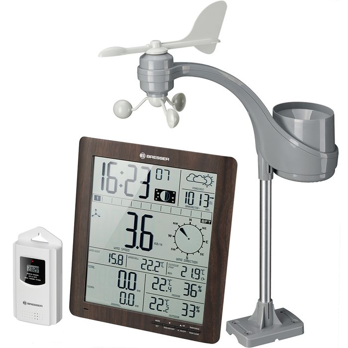 Цифровая метеостанция Bresser ClimaTemp XXL в корпусе под дерево