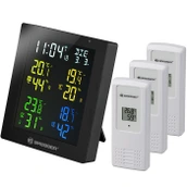 Цифровая метеостанция Bresser ClimaTemp Hygro Quadro с тремя датчиками, черная (77031)