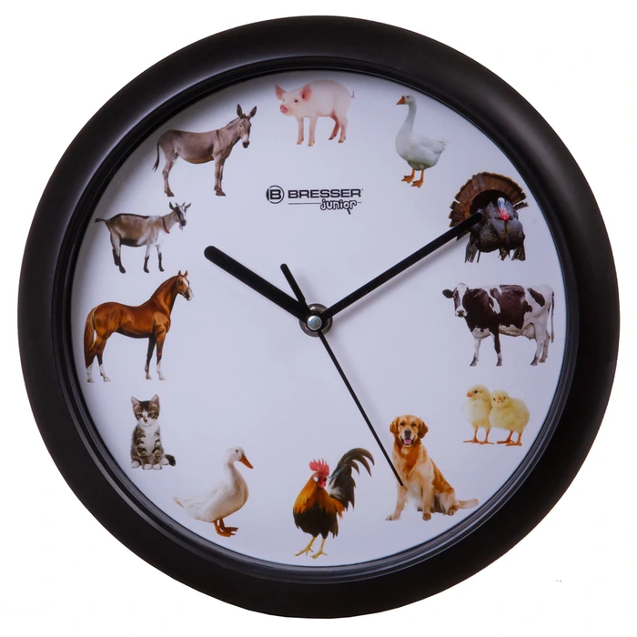 Часы без проекции Bresser Junior 25 см с животными