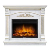 Электрокамин Electrolux EFP/P-2720RLS с порталом Firelight Barocco 25 белый дуб с золотой патиной