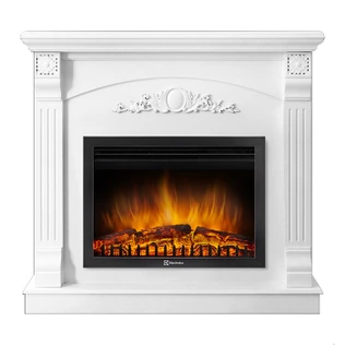 Электрокамин Electrolux EFP/P-2520LS с порталом Firelight Barocco 25 белый