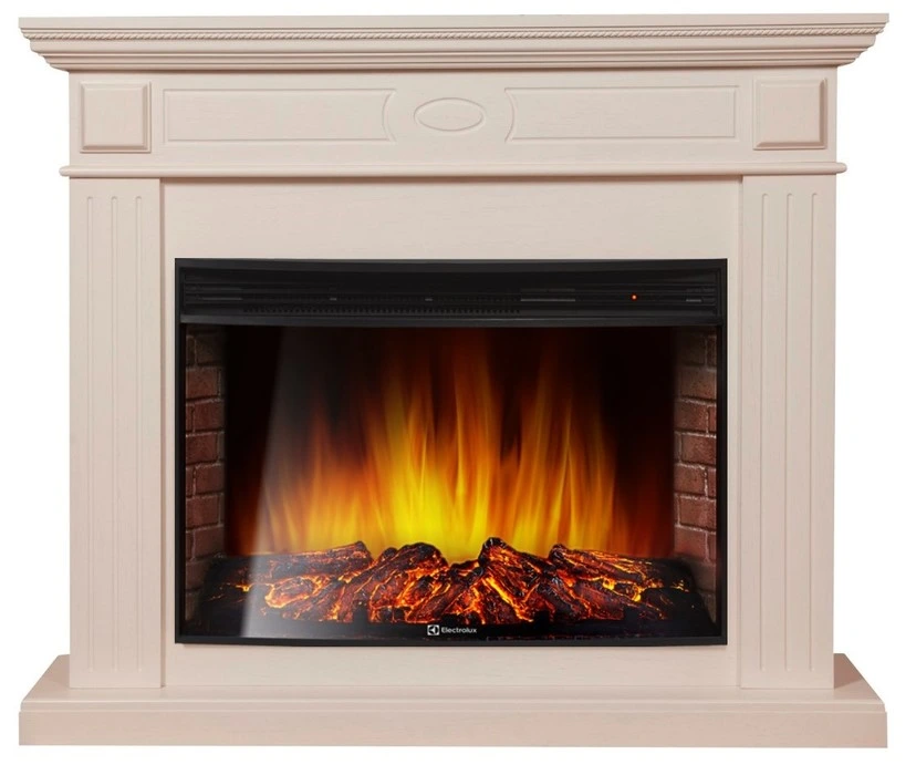 Электрокамин Electrolux EFP/P-3320RLS с порталом Firelight Bianco 30 беленый дуб