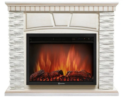 Электрокамин Electrolux EFP/P-3020LS с порталом Firelight Porto 30 сланец белый/ белёный дуб