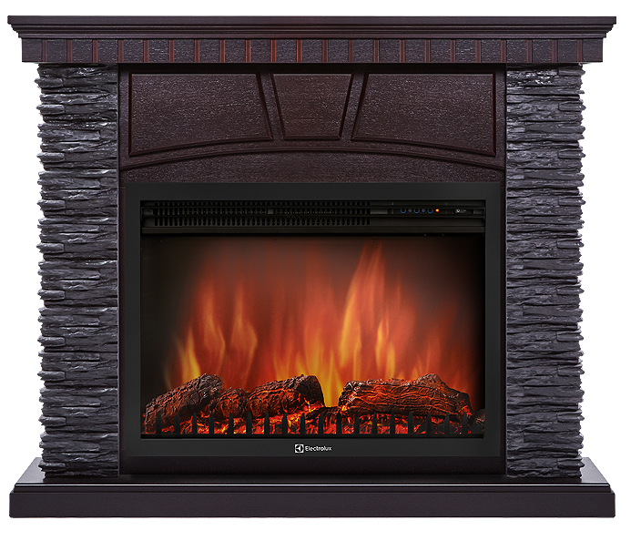 Электрокамин Electrolux EFP/P-3020LS с порталом Firelight Porto 30 сланец черный, венге