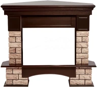 Электрокамин Electrolux EFP/P-2720RLS с порталом Firelight Forte Wood 25 U (угловой) камень коричневый, шпон темный дуб фото#2