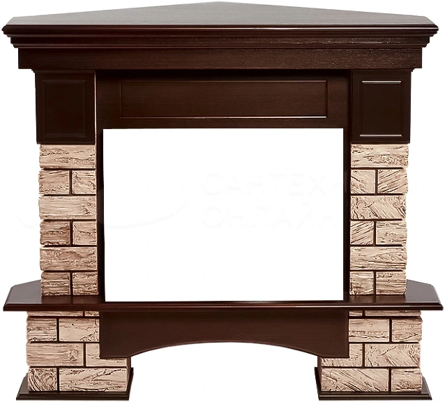Электрокамин Electrolux EFP/P-2720RLS с порталом Firelight Forte Wood 25 U (угловой) камень коричневый, шпон темный дуб фото#2