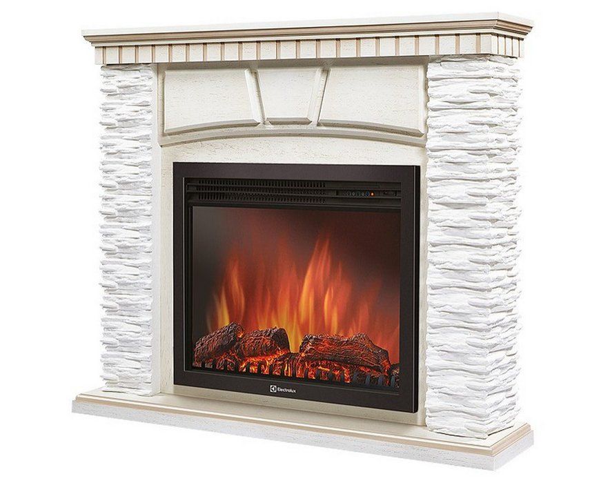 Электрокамин Electrolux EFP/P-3020LS с порталом Firelight Porto 30 сланец белый/ белёный дуб фото#2