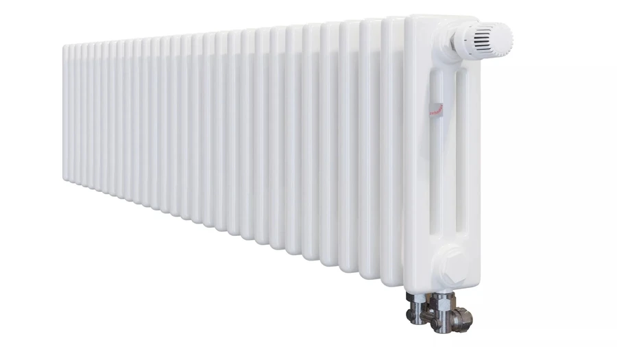 Стальной трубчатый радиатор 3-колончатый Zehnder Charleston Completto 3037/32/V001/RAL 9016