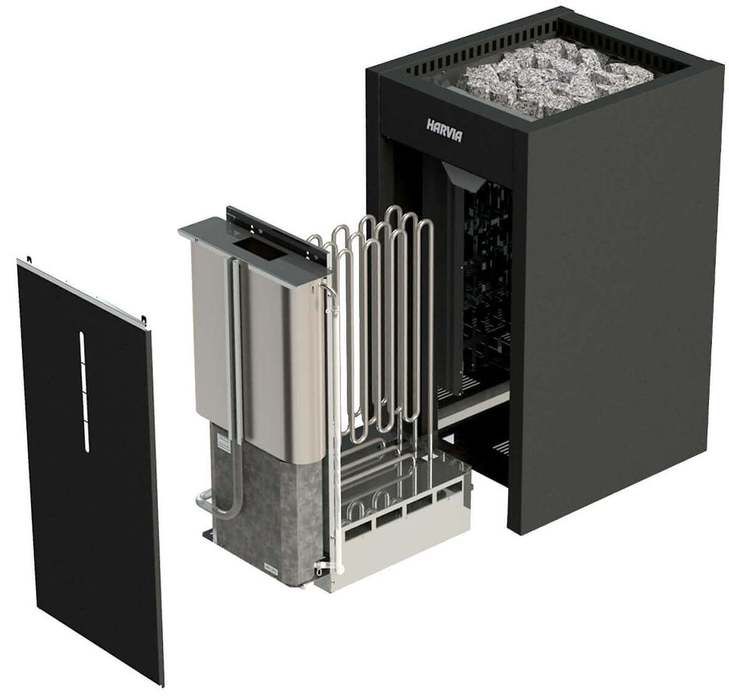 Электрическая печь HARVIA Virta Combi HL110S Black с парогенератором, 10.8 кВт+2.0 кВт (без пульта управления Griffin в комплекте) фото#2