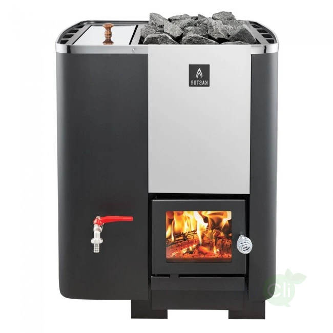 Дровяная печь Kastor KARHU 30 VV (бак слева, для объема 22-30 м3)