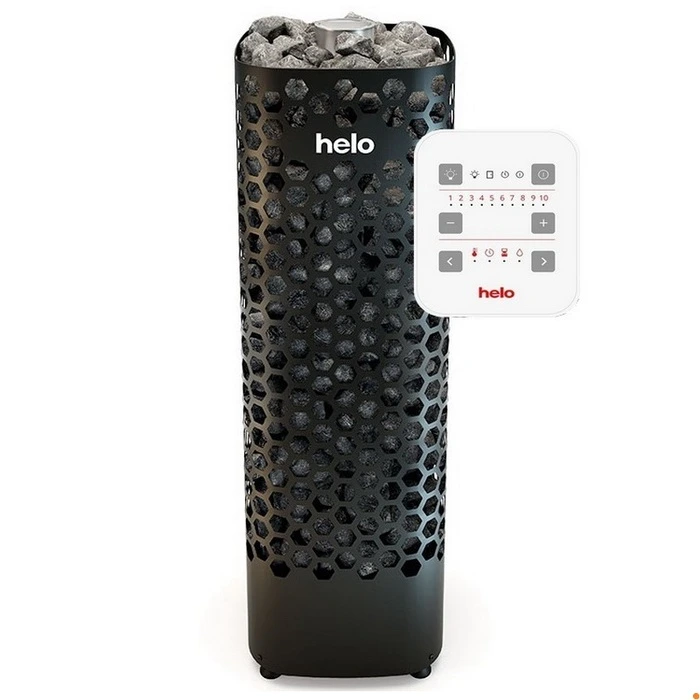 Электрическая печь Helo HIMALAYA 70 BWT Pure 2.0 (6,8 кВт, п/у Pure 2.0 в комплекте, цвет черный)