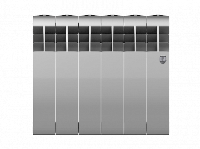Биметаллический радиатор Royal Thermo Biliner 350 VD 6 секц. Silver Satin фото#2