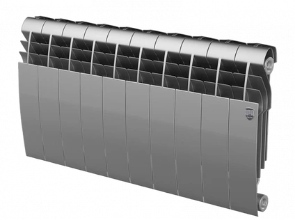 Биметаллический радиатор Royal Thermo Biliner 350 VD 10 секц. Silver Satin