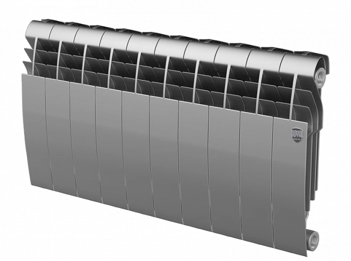 Биметаллический радиатор Royal Thermo Biliner 350 VD 10 секц. Silver Satin