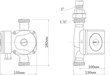 Циркуляционный насос Aquario PRIME-B1-328-180 фото#4