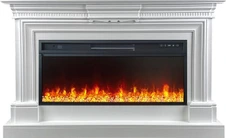 Линейный электрокамин Royal Flame Chelsea (белый) с очагом Vision 42 LED