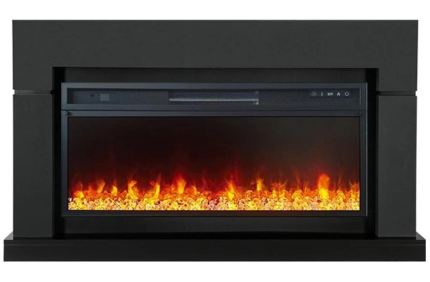 Линейный электрокамин Royal Flame Lindos Graphite Grey (серый графит) с очагом Vision 42 LED