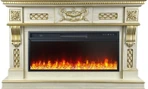 Линейный электрокамин Royal Flame Corsica (cлоновая кость с патиной) с очагом Vision 42 LED