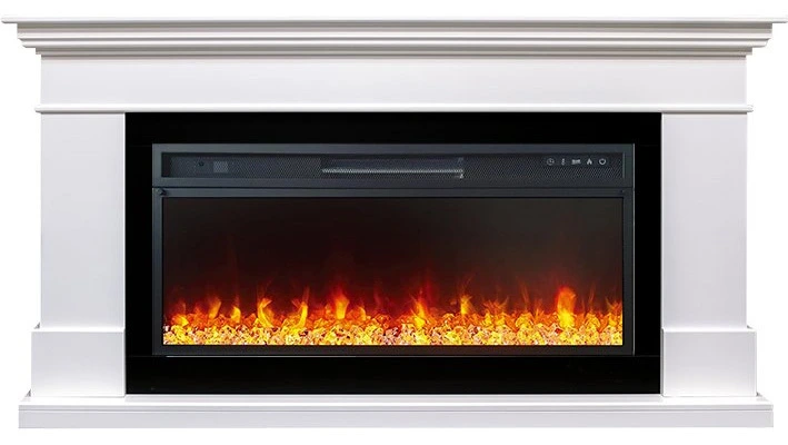 Линейный электрокамин Royal Flame California (белый) с очагом Vision 42 LED