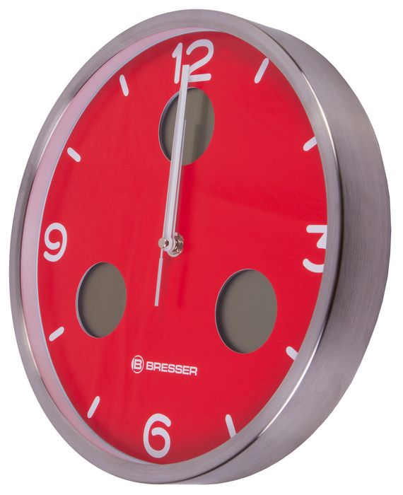 Проекционные часы Bresser MyTime io NX Thermo/Hygro, 30 см, красные фото#2