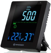 Барометр Bresser Air Quality Smile с датчиком CO2, черный