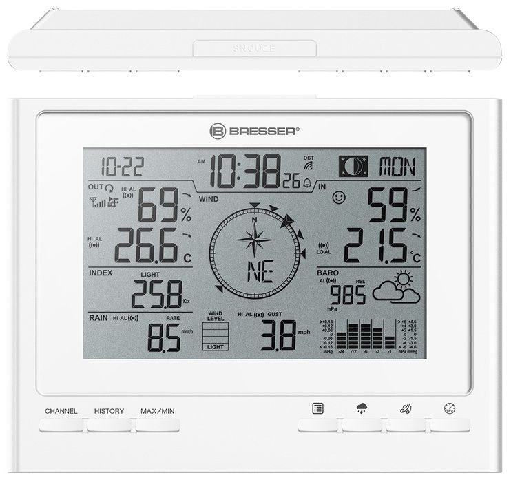 Цифровая метеостанция Bresser «7 в 1» ClimateScout Exclusive, белая (77553) фото#3
