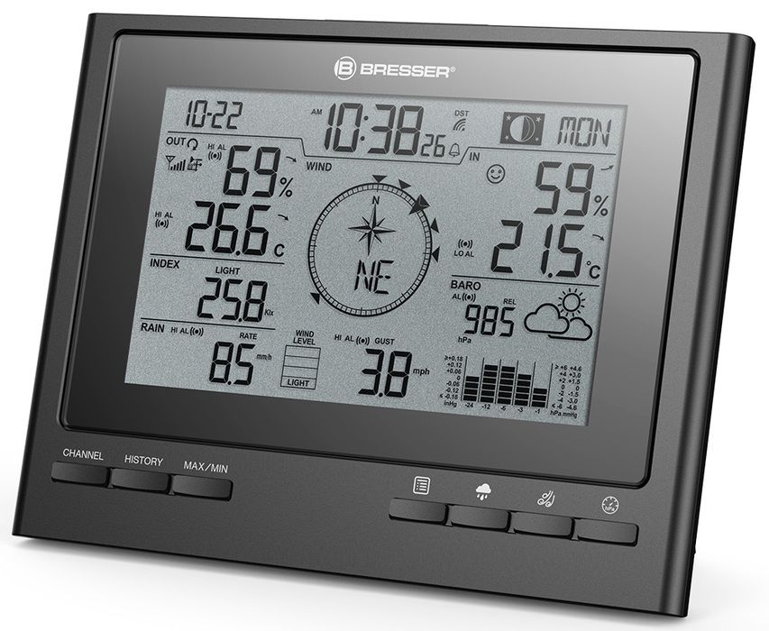 Цифровая метеостанция Bresser «7 в 1» ClimateScout Exclusive, черная (77552) фото#2