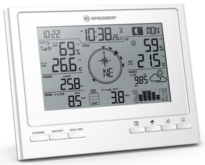 Цифровая метеостанция Bresser «7 в 1» ClimateScout Exclusive, белая (77553) фото#4