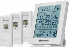 Цифровая метеостанция Bresser Temeo Hygro Quadro Prestige с тремя датчиками, белая (78585)