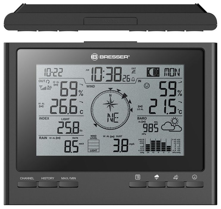 Цифровая метеостанция Bresser «7 в 1» ClimateScout Exclusive, черная (77552) фото#3