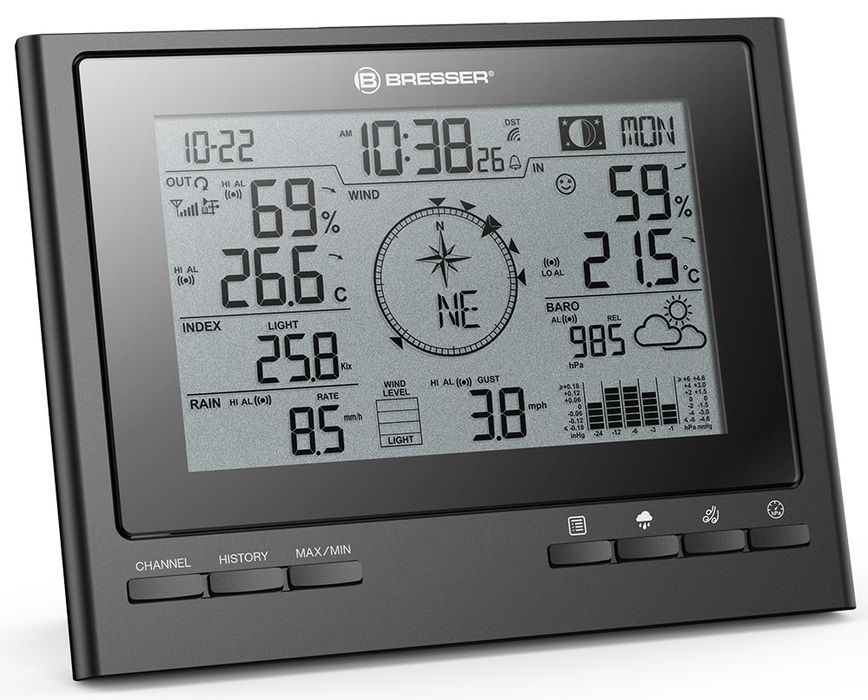 Цифровая метеостанция Bresser «7 в 1» ClimateScout Exclusive, черная (77552) фото#4