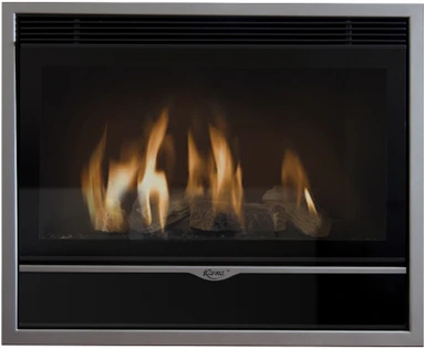 Встраиваемый газовый камин Karma ELEGANCE 67 EXCLUSIVE Huge line 60 silver metallic NG