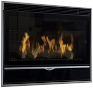 Встраиваемый газовый камин Karma ELEGANCE 77 EXCLUSIVE Slim line 15 silver metallic PB