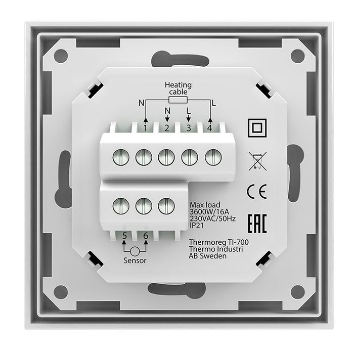 Терморегулятор для теплого пола Thermo Thermoreg TI-700 NFC White фото#3