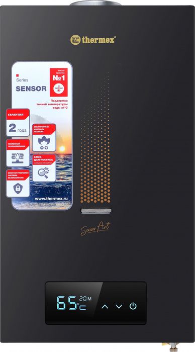 Газовый проточный водонагреватель Thermex S 20 MD (Art Black) фото#2