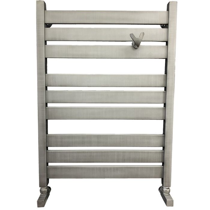 Водяной полотенцесушитель Ника ЛМ-7 80/50 Matt Antique Silver с вентилями фото#2