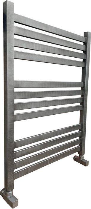 Водяной полотенцесушитель Ника ЛМ-6 80/50 Matt Antique Silver с вентилями фото#2
